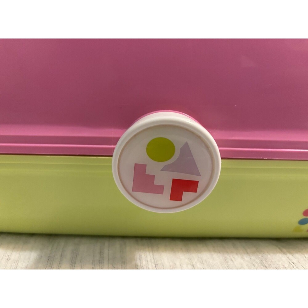 Vintage Caboodles Pink Lime Green Makeup Case Organizer Retro Y2K Cosmetic Box - Picture 3 of 7